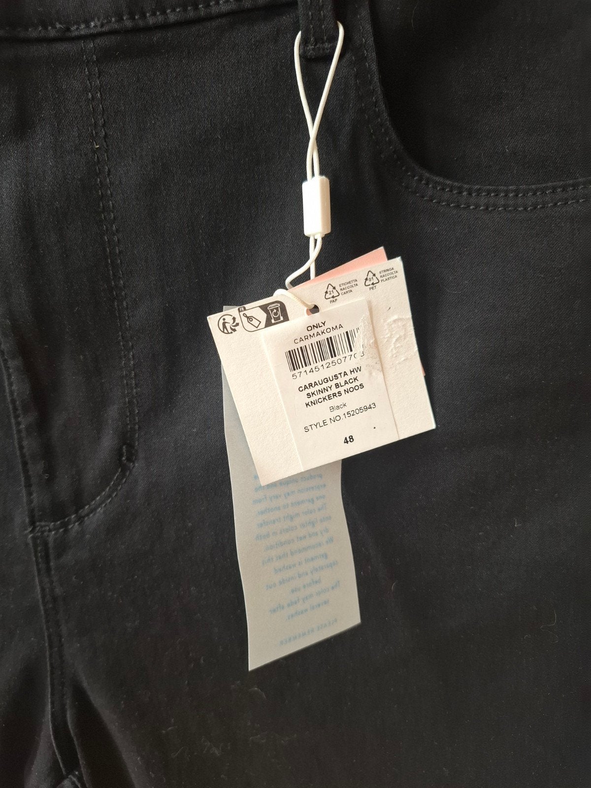 Only Carmakoma zwarte capri high waist skinny maat: 48, Kleding | Dames, Zwart, Nieuw, Ophalen of Verzenden, Nvt