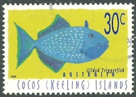 COCOS(KEELING) 1996 30c. Vis, Michel: 350, Gestempeld., Verzenden, Gestempeld, Dier of Natuur