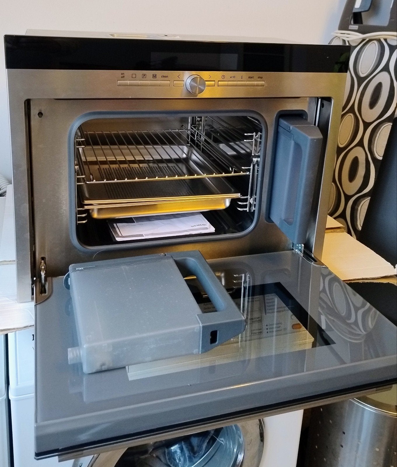 Siemens stoomoven type HLHB26-2, Ophalen, 45 tot 50 cm, Siemens, Inbouw