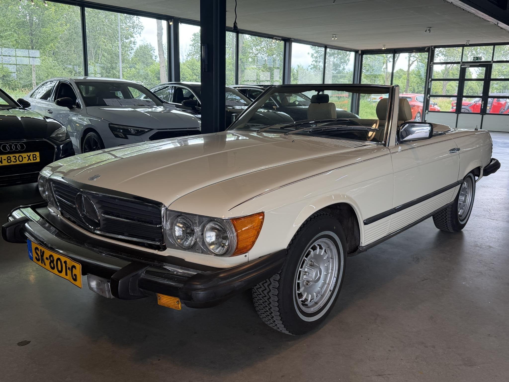 Mercedes-Benz SL-klasse 450 SL, Auto's, Mercedes-Benz, Automaat, Gebruikt, Wit, 218 pk