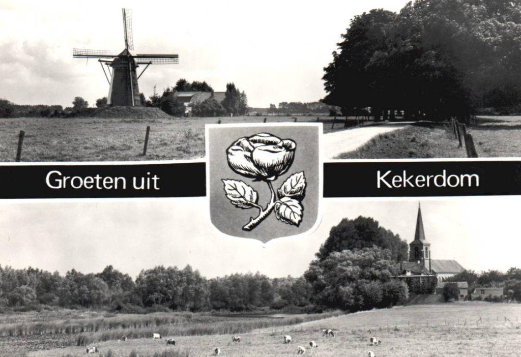 Kekerdom (gem. Berg en Dal) Groeten uit. -met molen-, Ophalen, 1960 tot 1980, Ongelopen, Gelderland