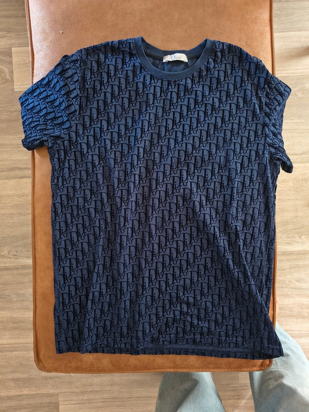 Dior Oblique T-shirt - Donkerblauw met monogram, Kleding | Heren, Maat 56/58 (XL), Zo goed als nieuw, Dior, Verzenden