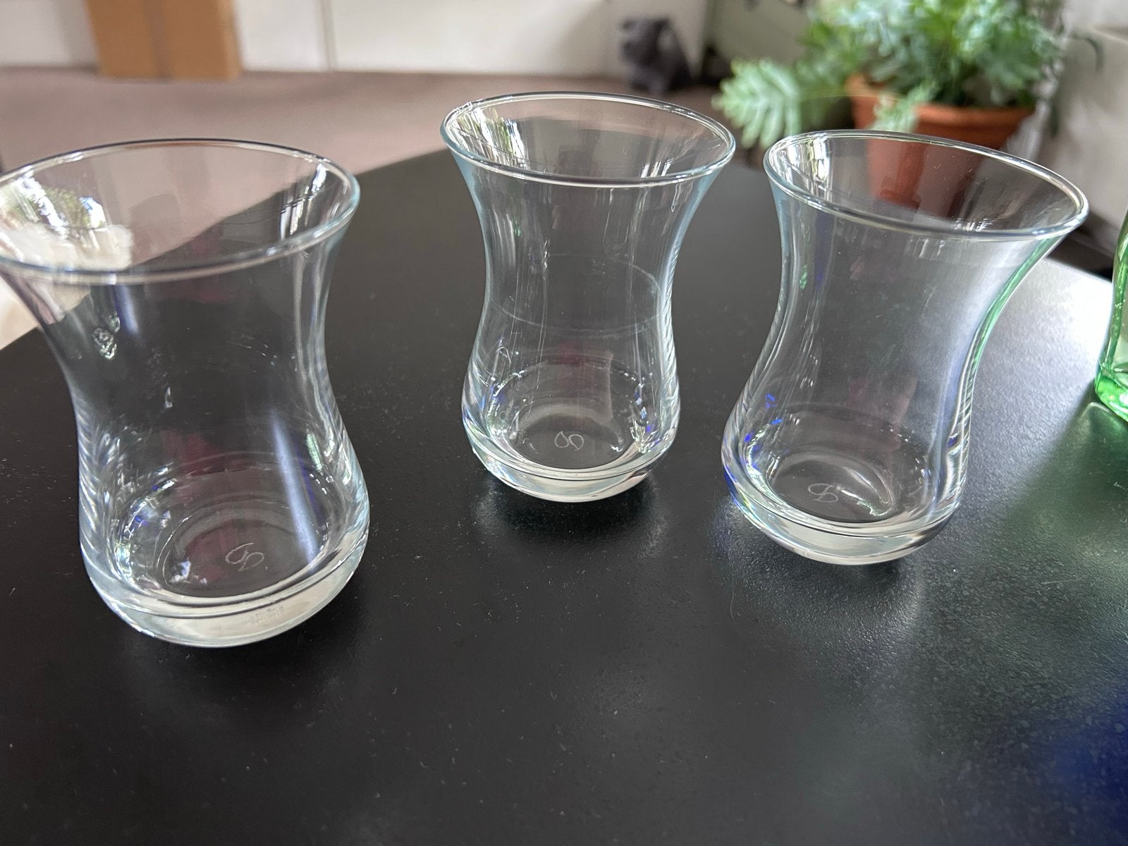 Set van 3 Turkse theeglazen - 9 cm hoog, Ophalen of Verzenden, Glas of Glazen, Aziatisch, Glas