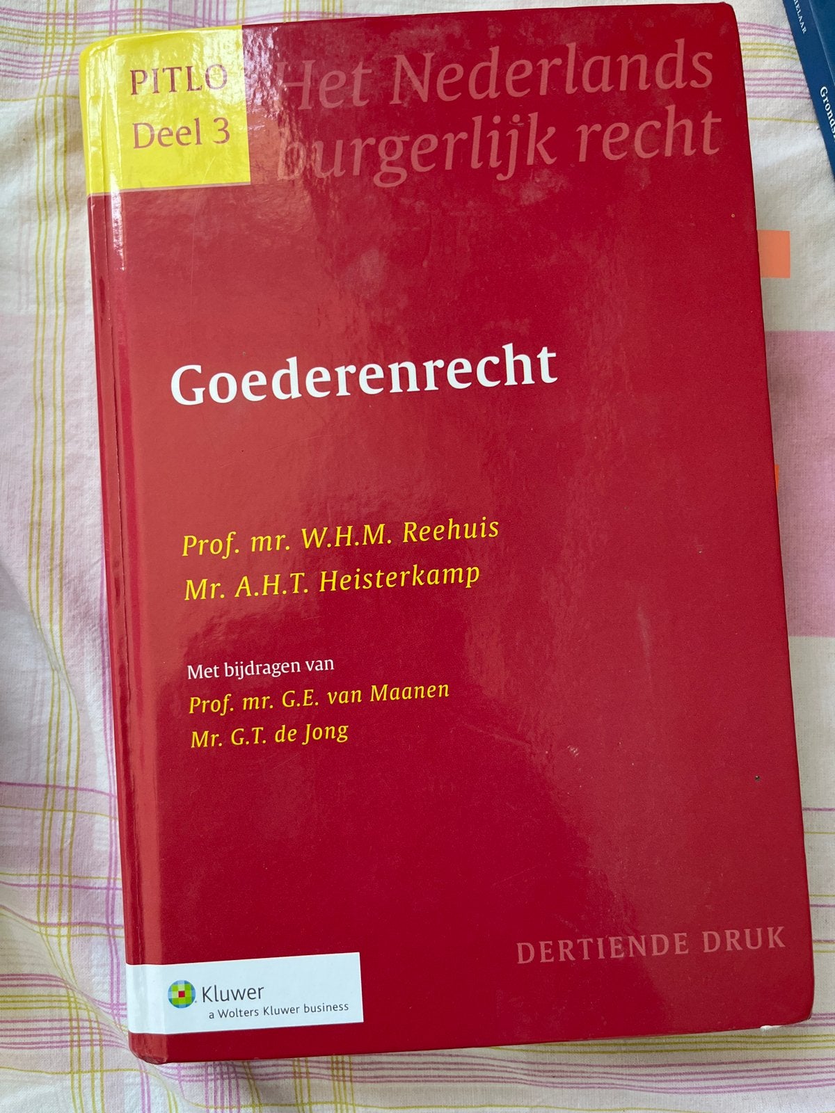 Pitlo Deel 3: Goederenrecht - Het Nederlands Burgerlijk Rech, Boeken, Studieboeken en Cursussen, Ophalen of Verzenden, Gamma, Gelezen