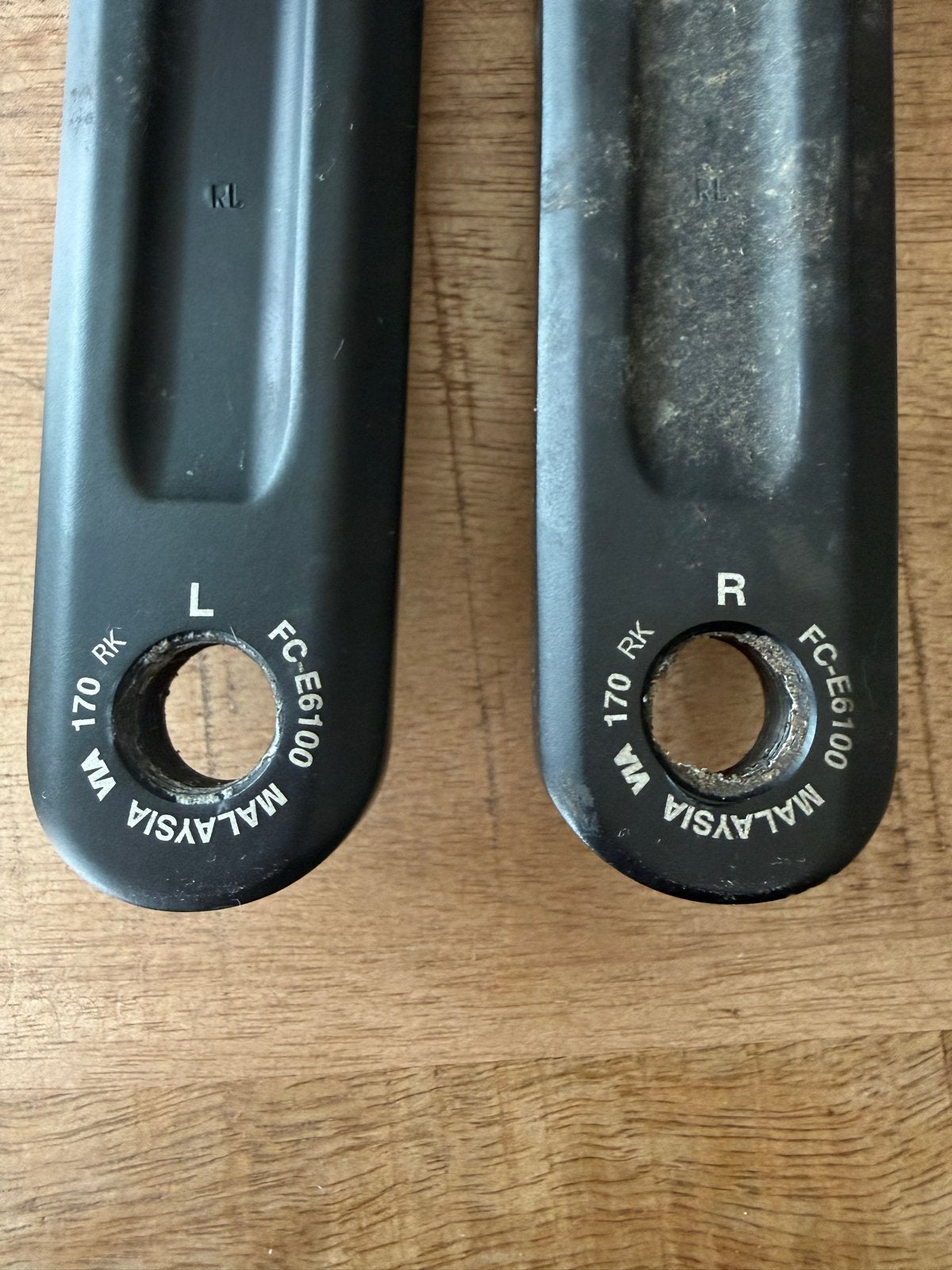 Shimano FC-E6100 Crankstel 170mm, Gebruikt, Ophalen of Verzenden, Aluminium, Elektrische fiets