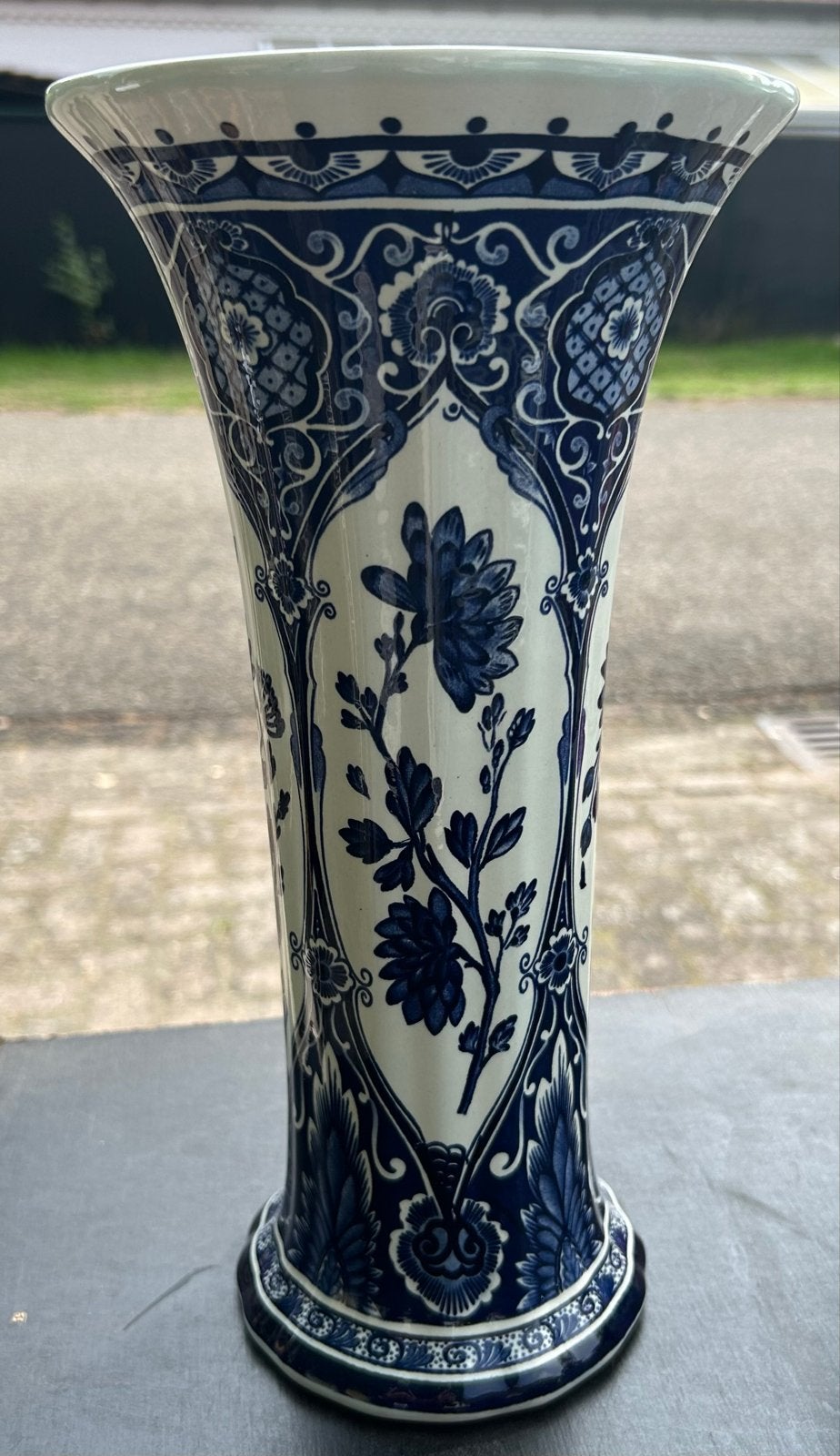 Delfts blauwe vaas 31 cm - Royal Boch Holland, Antiek en Kunst, Ophalen of Verzenden
