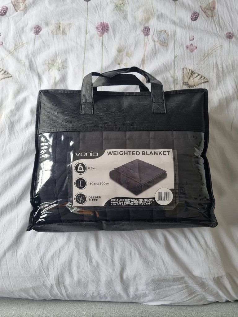 Verzwaringsdeken 6,8kg, Eenpersoons, Zwart, Nieuw, Ophalen of Verzenden