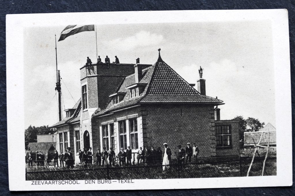 Den Burg, Texel, Zeevaartschool, Verzenden, Voor 1920, Ongelopen, Waddeneilanden