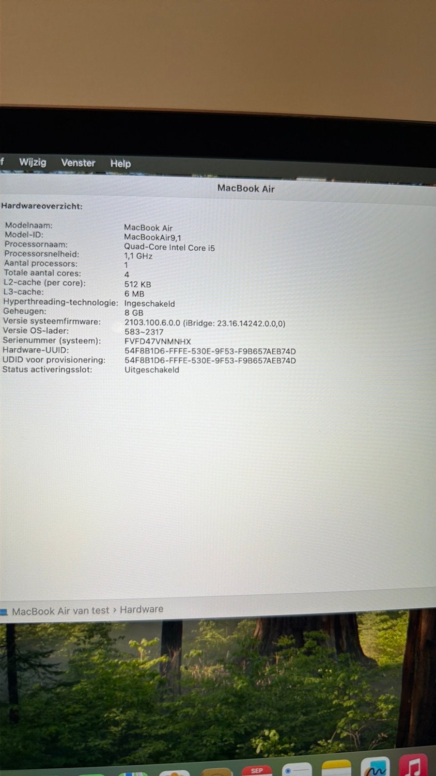 Foto 4 van MacBook Air 2020 i5 Quad core 8GB 256GB