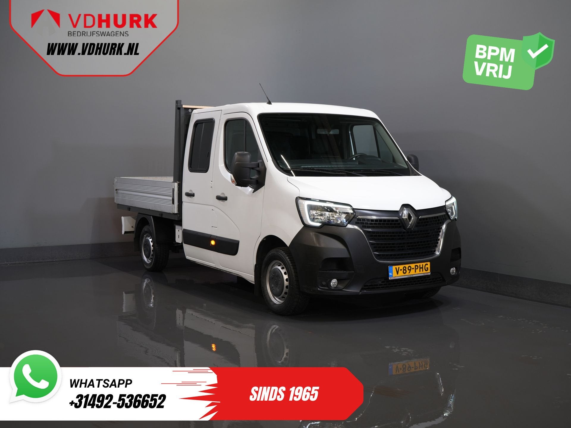 Renault Master 2.3 dCi 150 pk DC Dubbel Cabine Open laadbak/, Voorwielaandrijving, Stof, Gebruikt, 4 cilinders