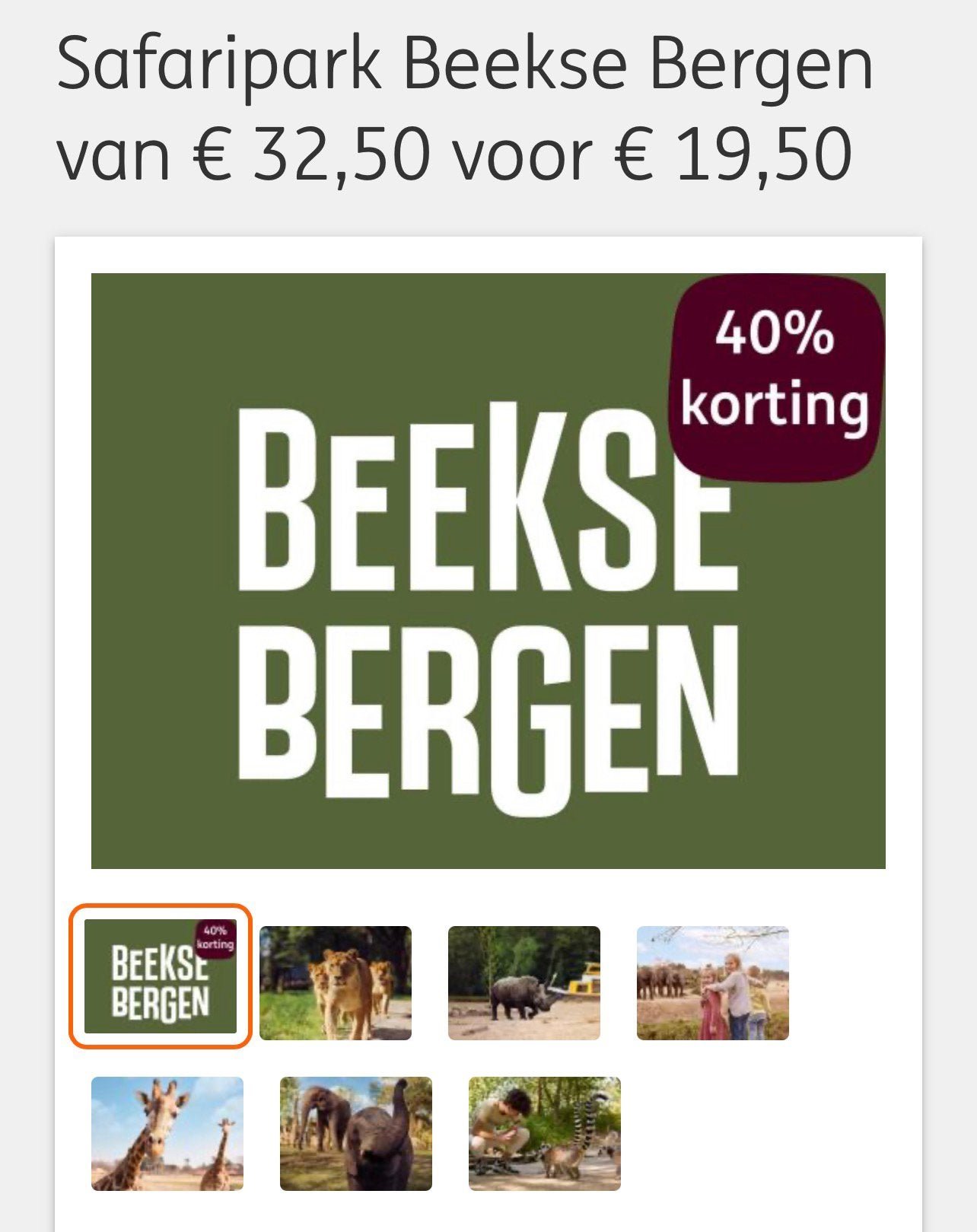 Kortingsvouchers safari park beekse bergen, Tickets en Kaartjes, Drie personen of meer, Kortingskaart
