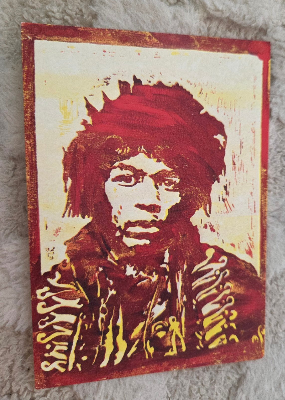 Jimi Hendrix Ansichtkaart - Edgar auf der Karte, Ophalen of Verzenden, 1980 tot heden, Ongelopen, Sterren en Beroemdheden