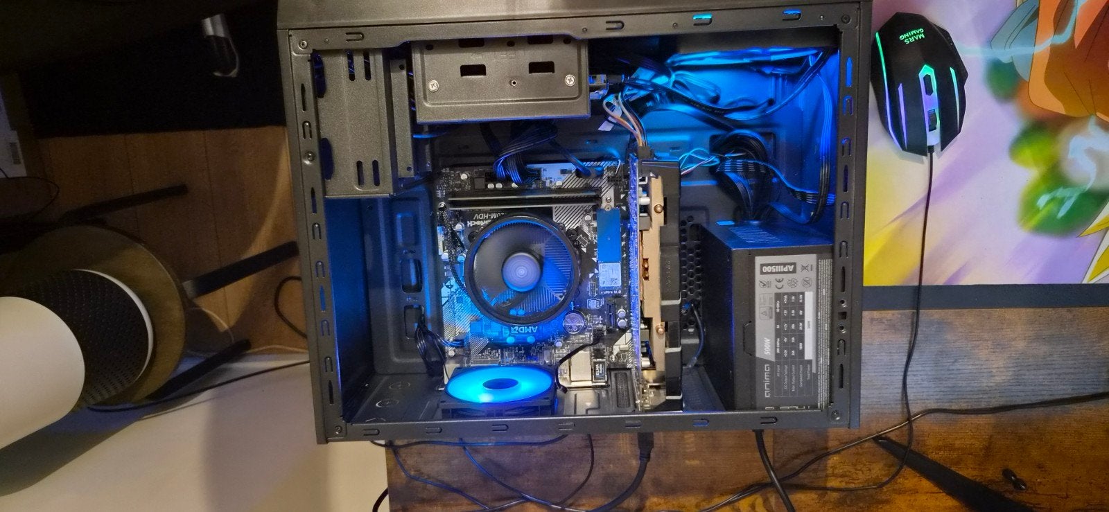 Budget Gaming PC | Ryzen 5 3400G | HD 7850 | 8GB | NVME SSD, Gebruikt, Gaming, HDD, Met videokaart