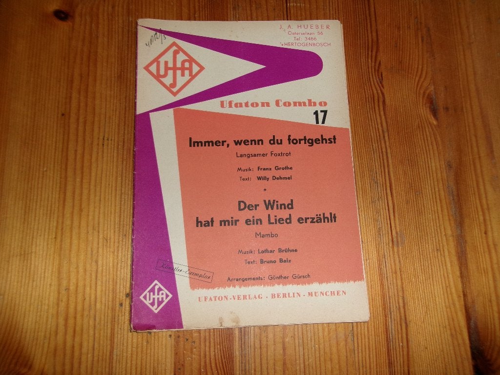 Ufaton Combo nr. 17, Muziek en Instrumenten, Bladmuziek, Klarinet, Gebruikt, Ophalen of Verzenden, Artiest of Componist