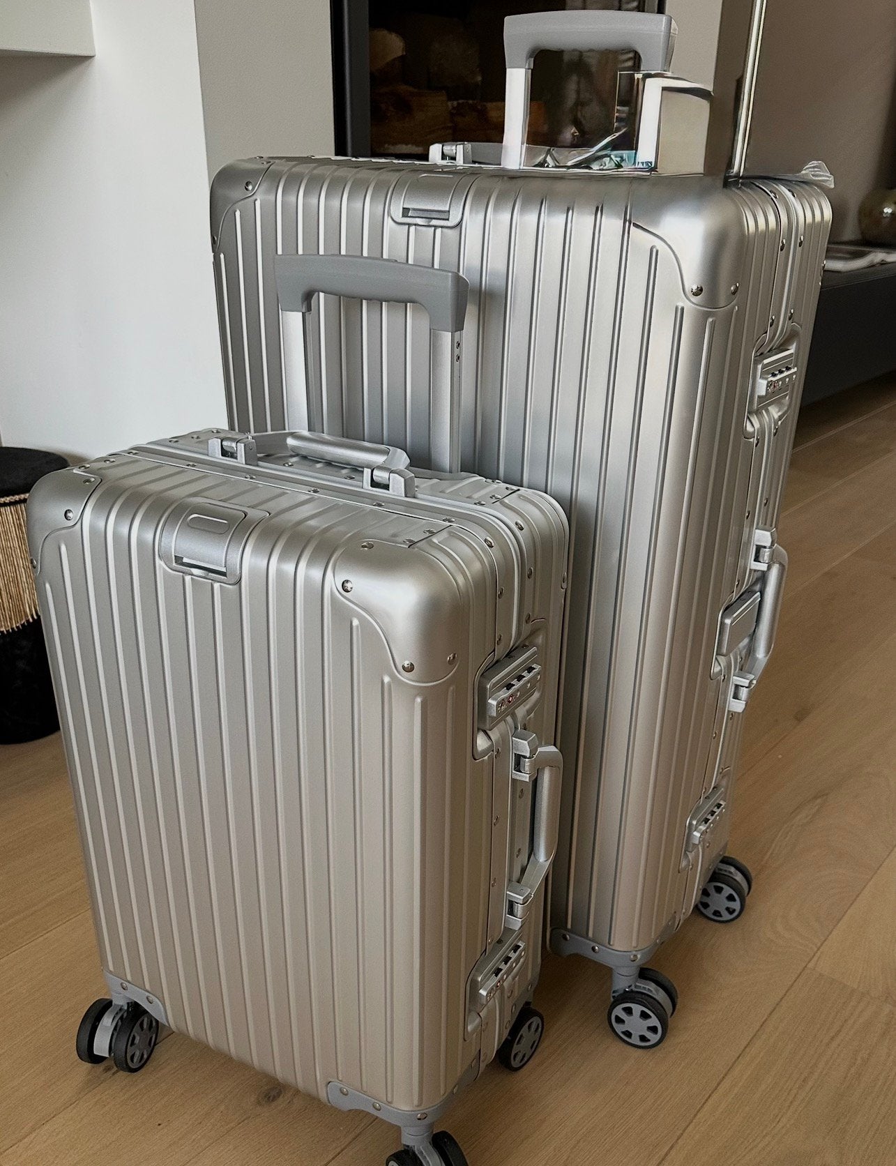 Rimowa geïnspireerde kofferset Dit weekend ophalen, Sieraden, Tassen en Uiterlijk, Koffers, Ophalen of Verzenden, Zo goed als nieuw