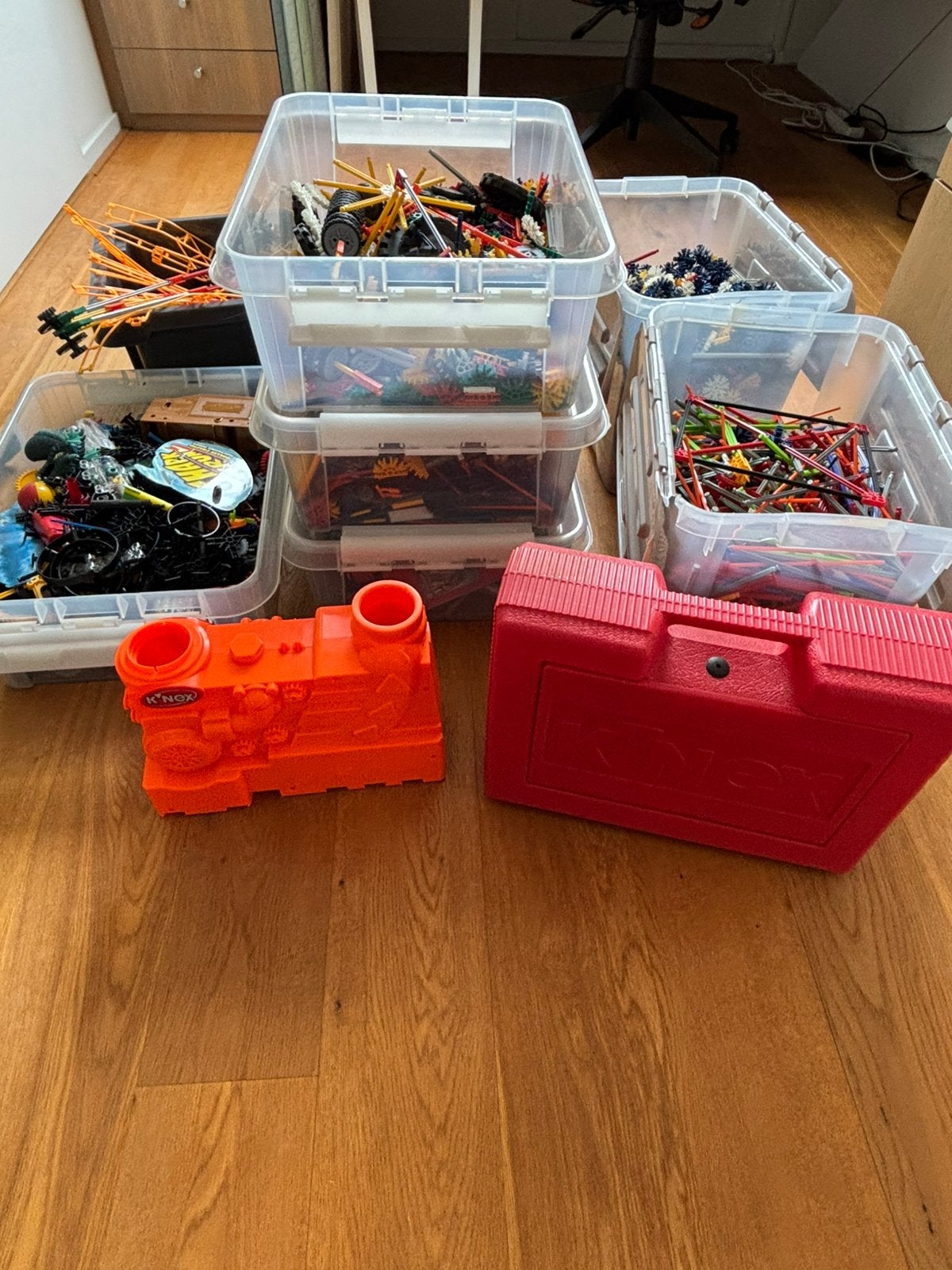 Enorme partij K’NEX – achtbanen, handleidingen + onderdelen, Kinderen en Baby's, Ophalen, Gebruikt, K'nex