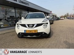 Nissan Juke 1.2 DIG-T S/S Acenta airco, Rijklaarprijs / 12 m, Auto's, Voorwielaandrijving, Zwart, 116 pk, Wit