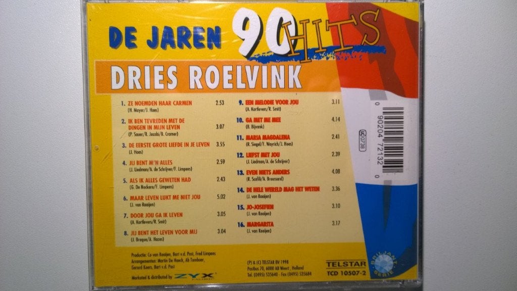 Dries Roelvink - De Jaren 90 Hits, Ophalen of Verzenden, Zo goed als nieuw, Pop, Album