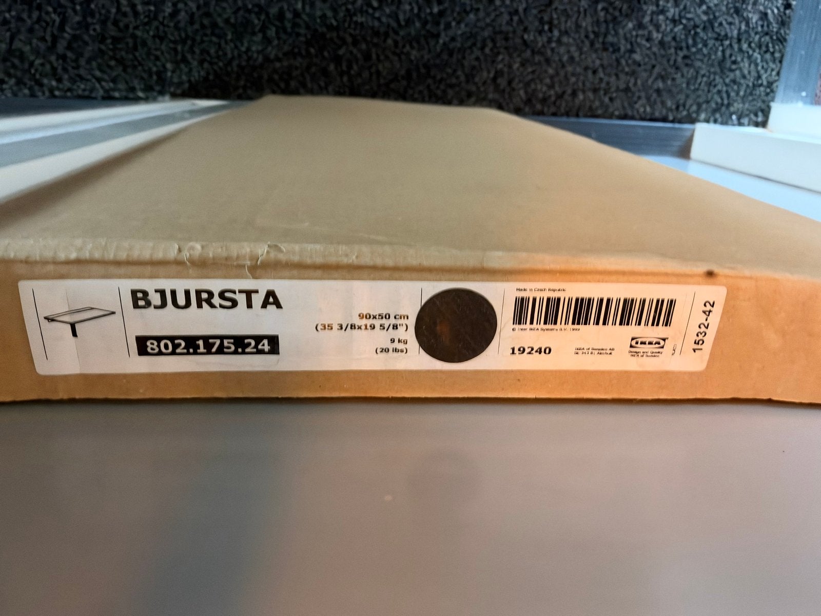 IKEA BJURSTA Tafelblad 90x50 cm - Nieuw in verpakking, Ophalen, Nieuw, 50 tot 100 cm