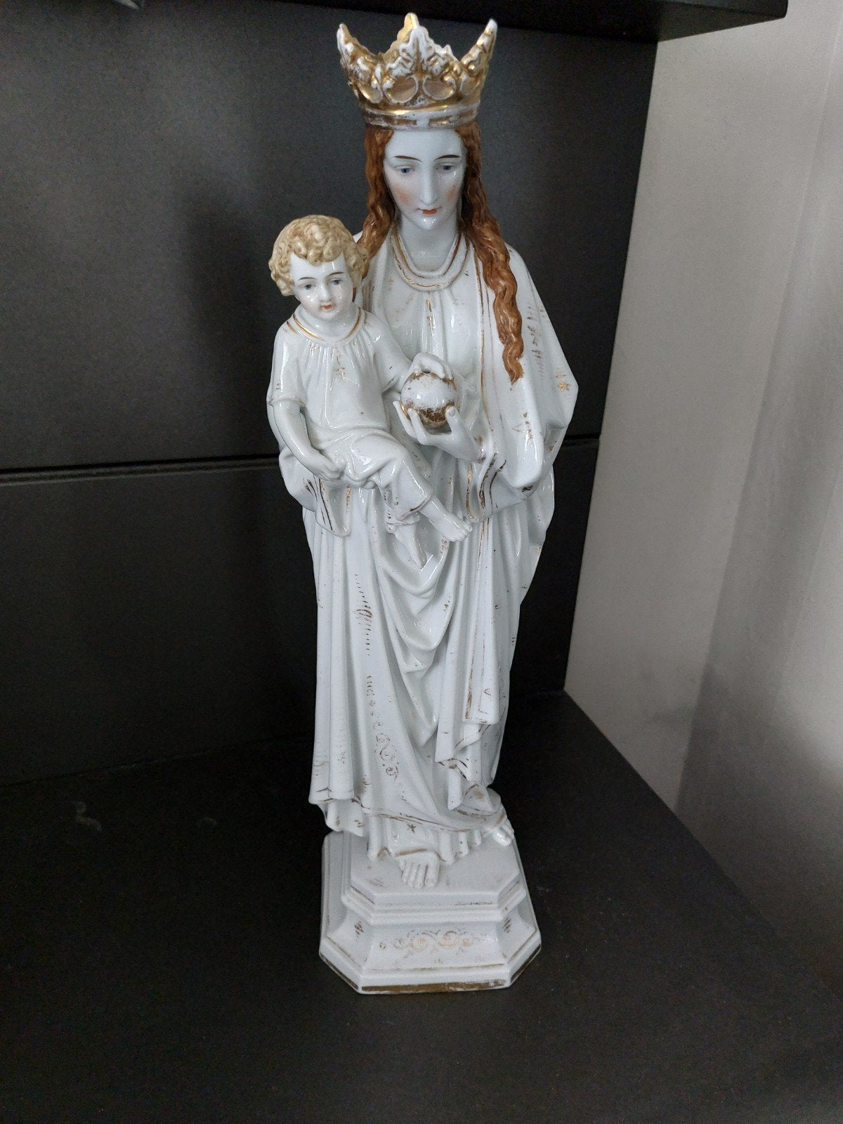 Vintage Porseleinen Mariabeeld met Kind - 40 cm, Ophalen of Verzenden