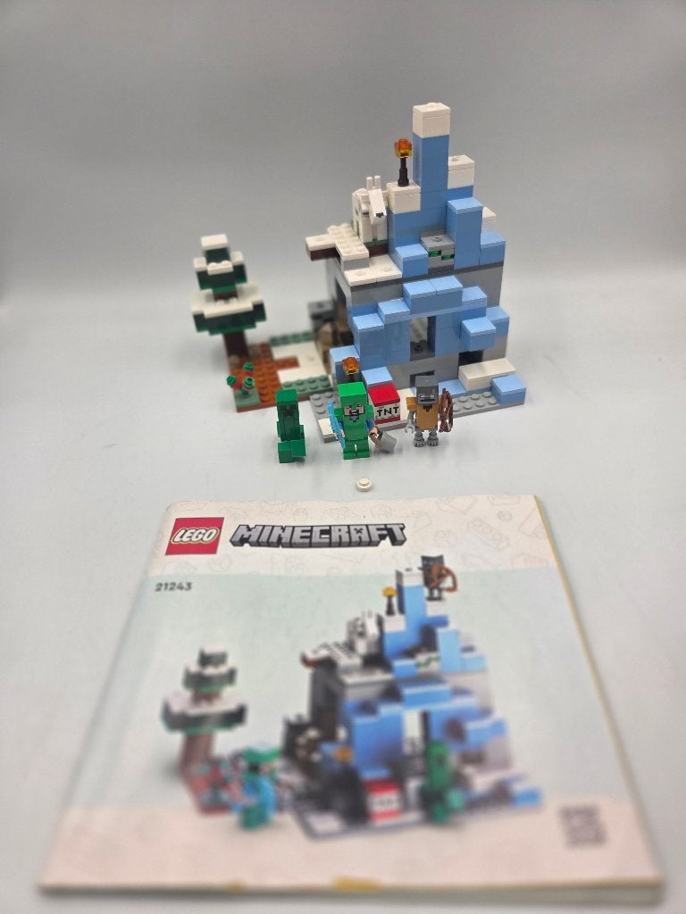 Lego Minecraft 21243 The Frozen Peaks, Compleet, Minecraft, Lego, Ophalen of Verzenden