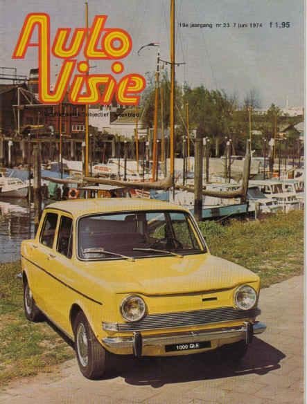 Autovisie 23 1974 : VW Golf - Scirocco - Bricklin SV1 - Seat, Ophalen of Verzenden, Gelezen, Algemeen