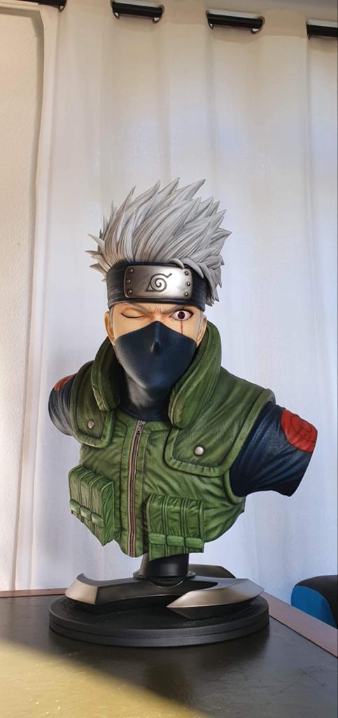 Naruto Kakashi Manga anime life-size bust, Ophalen of Verzenden, Zo goed als nieuw, Fantasy