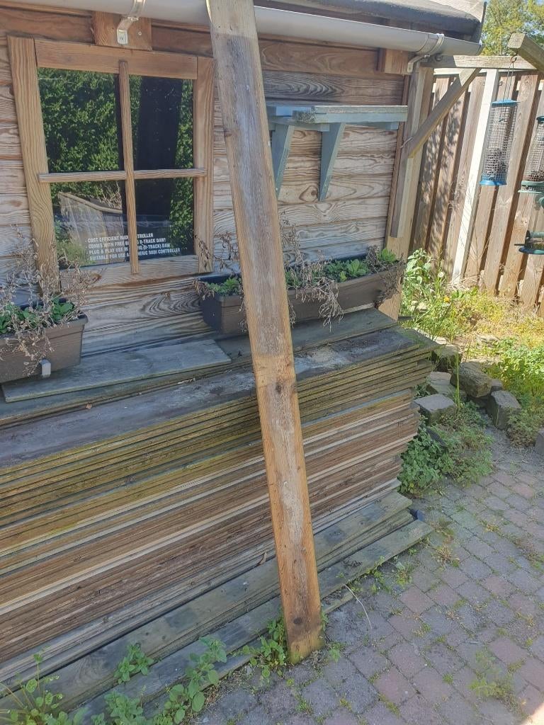 stapel gebruikt Tuinhout (planken en latjes), Tuin en Terras, Palen, Balken en Planken, Gebruikt, Planken, Minder dan 180 cm, Ophalen