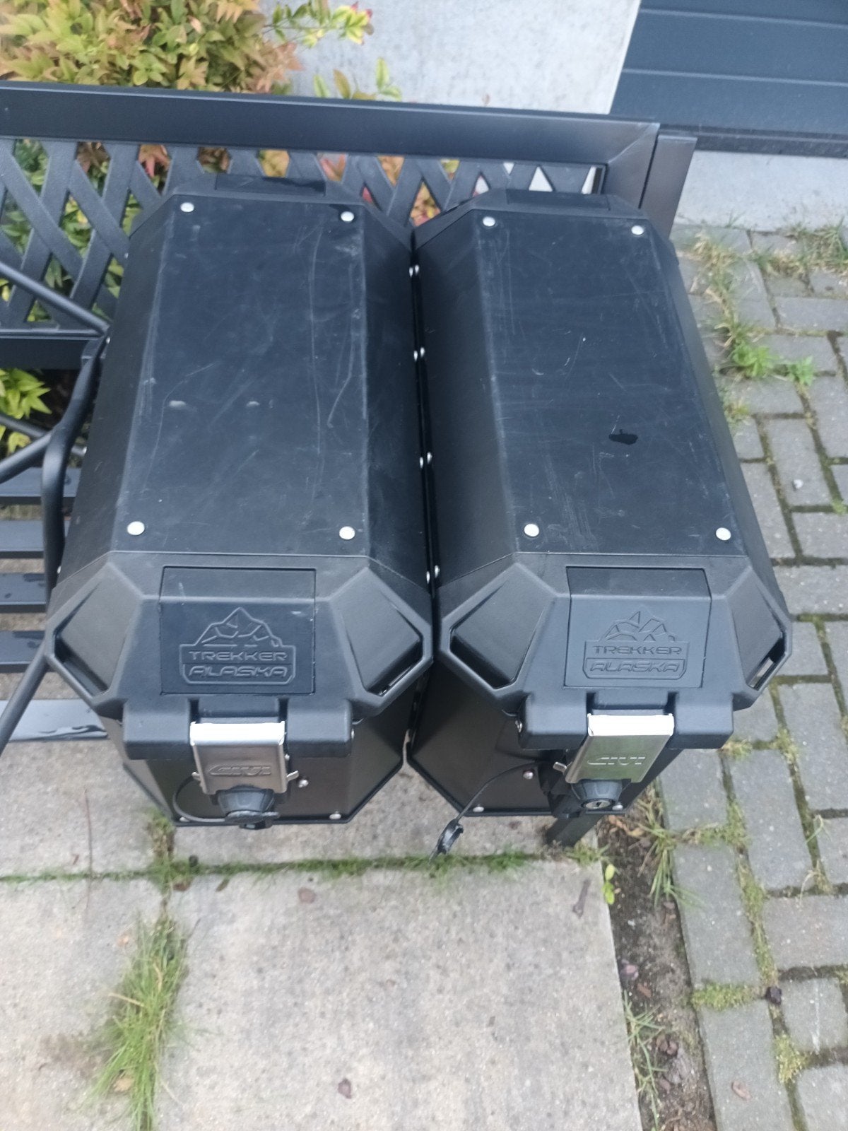 Givi Trekker Alaska aluminium kofferset met rek, Motoren, Ophalen of Verzenden, Zo goed als nieuw