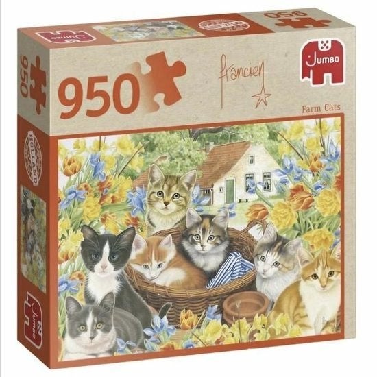 legpuzzel BOERDERIJKATTEN (van Francien), Ophalen, 500 t/m 1500 stukjes, Zo goed als nieuw, Legpuzzel