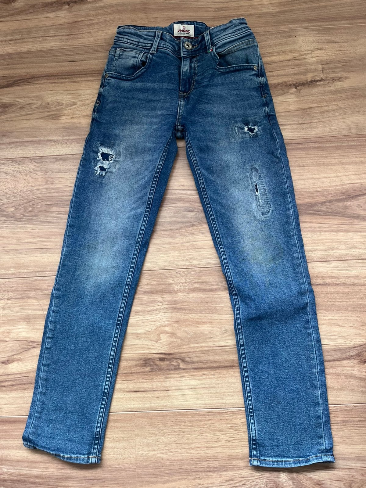 Vingino spijkerbroek slim fit maat 10/140, Ophalen of Verzenden, Zo goed als nieuw, Jongen, Broek