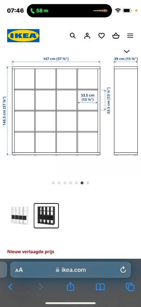 Ikea kast, Ophalen, 50 tot 100 cm, Zo goed als nieuw, Minder dan 100 cm