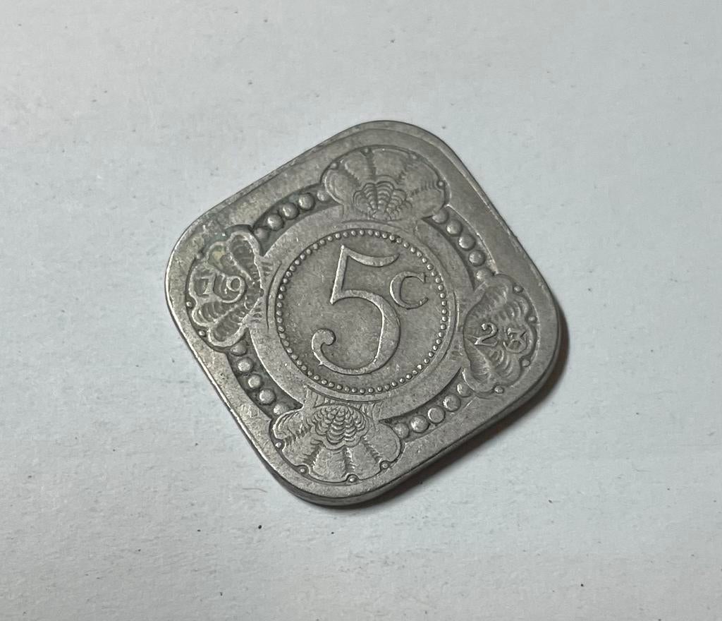 5 cent Nederland 1923, Postzegels en Munten, Munten | Nederland, Ophalen of Verzenden, Koningin Wilhelmina, 5 cent
