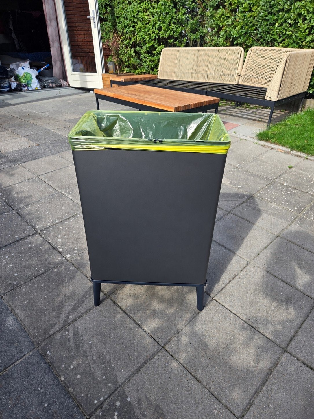 Curver Verto High Prullenbak 54L Grijs (zonder deksel), Ophalen, 50 – 75, Kunststof, 40 liter of meer