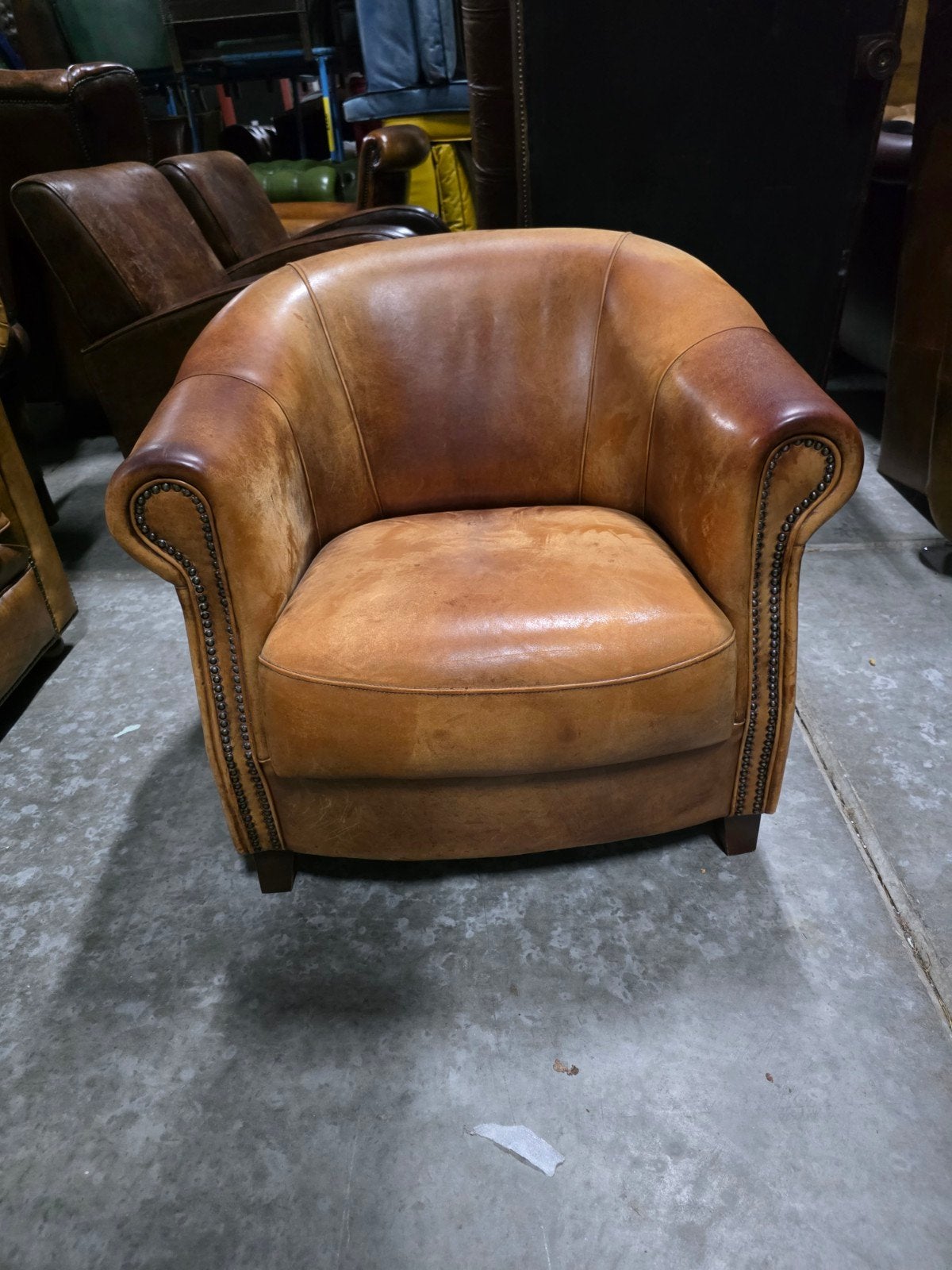 Schapenleren club fauteuil Joris design + BEZORGING GRATIS