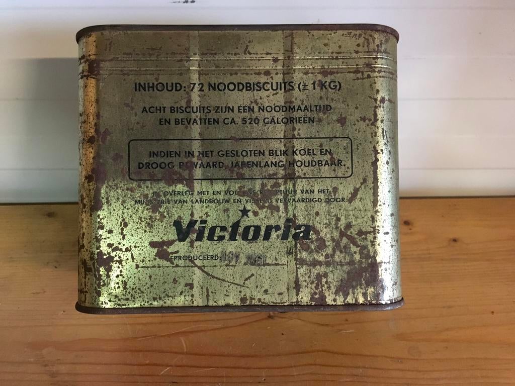 Oud militair noodrantsoen blik Victoria - decoratie Jeep, Victoria, Overige gebieden, Victoria, Overige typen