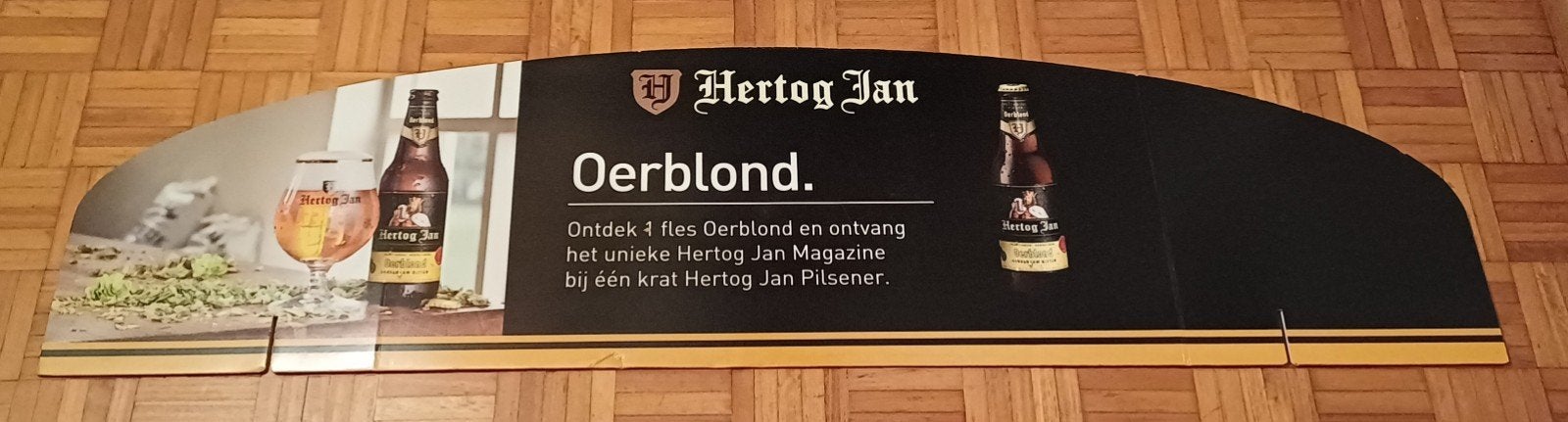 Hertog Jan reclame bord van karton., Verzamelen, Biermerken, Ophalen, Zo goed als nieuw, Overige typen, Hertog Jan