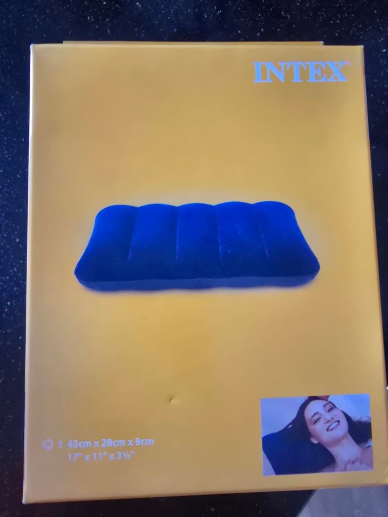 Intex Opblaasbaar Kussen - Comfortabel en Compact, Caravans en Kamperen, Luchtbedden, Nieuw, 1-persoons, Ophalen of Verzenden