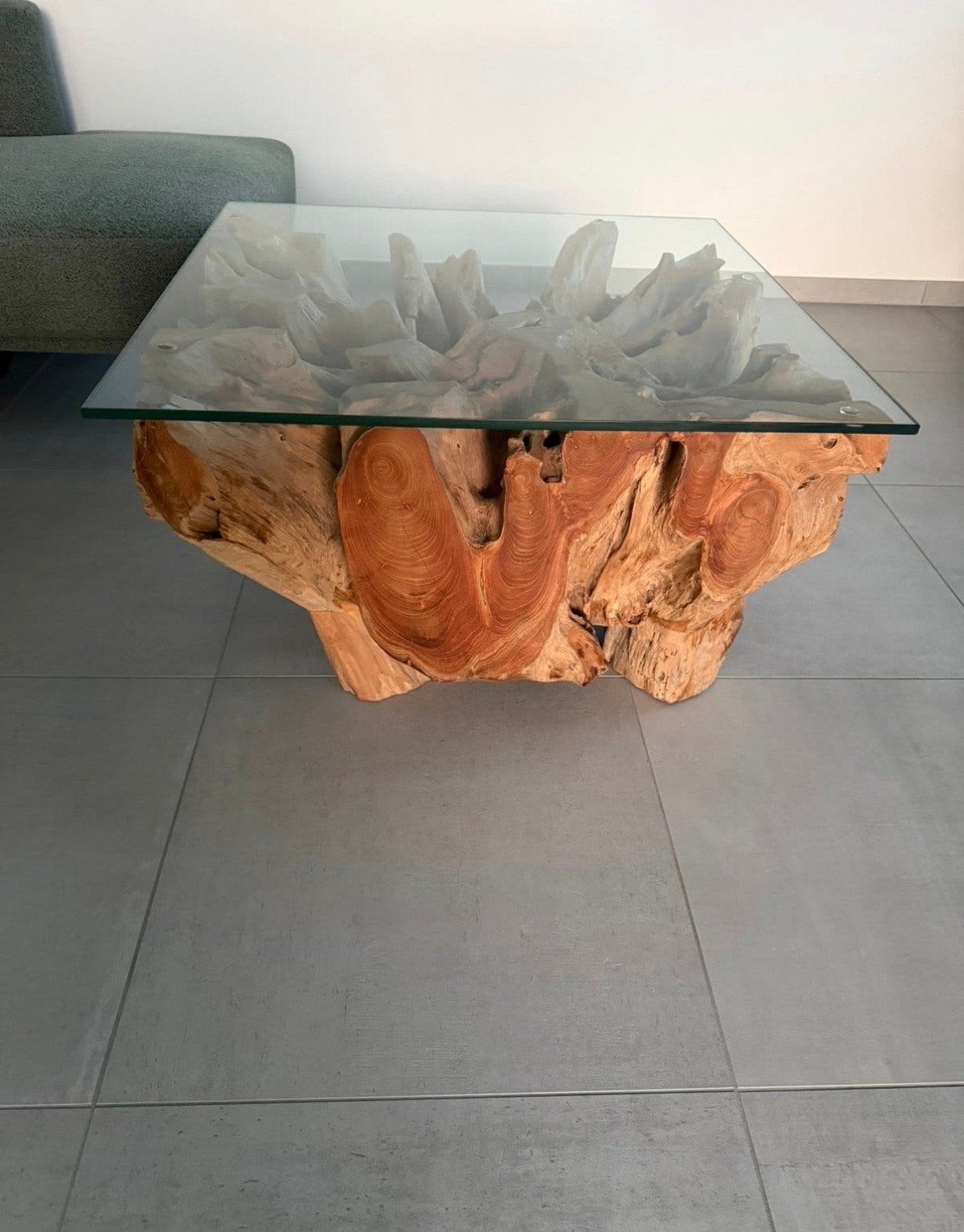 salontafel van teakhout 80x80, Huis en Inrichting, Tafels | Salontafels, Ophalen, 50 tot 100 cm, 50 tot 100 cm, Zo goed als nieuw