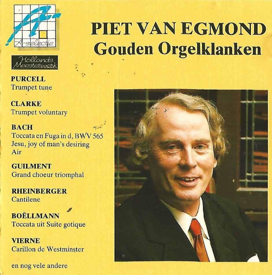 OrgelCD: Piet van Egmond - Gouden Orgelklanken, Ophalen of Verzenden, Zo goed als nieuw, Instrumentaal, Orgel