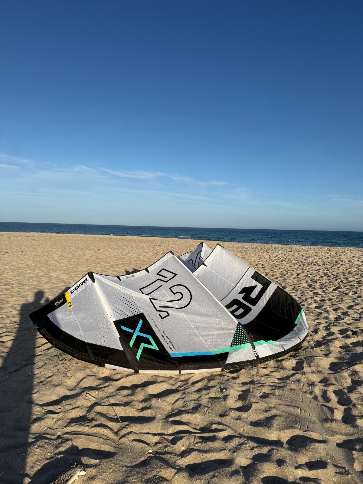 Core XR8 12m² Kitesurf Kite - Zo goed als nieuw, Watersport en Boten, Kitesurfen, Geen board, Ophalen of Verzenden, Zo goed als nieuw