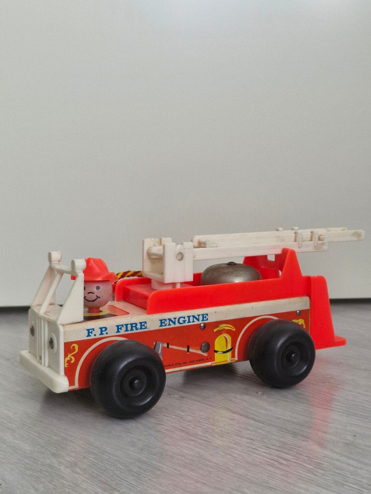 Vintage Fisher Price Fire Truck uit 1970-72, Ophalen of Verzenden, Gebruikt, Auto of Voertuig