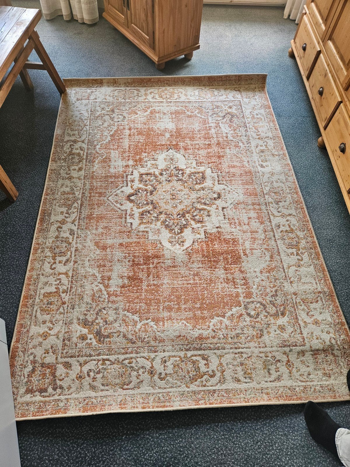 Mooi Vloerkleed Spring Medallion Terra Cream 160x230cm, Ophalen, Bruin, 150 tot 200 cm, 200 cm of meer