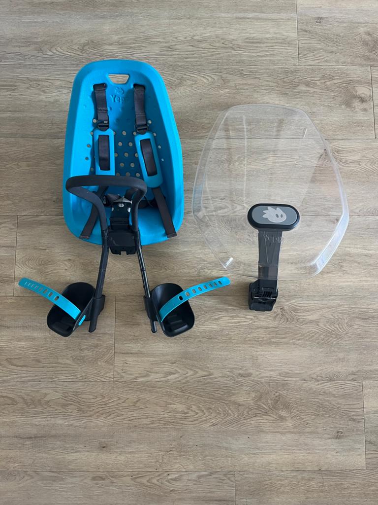Yepp voorzitje en windscherm voor de fiets, Fietsen en Brommers, Fietsaccessoires | Fietsstoeltjes, Ophalen, Voetsteuntjes, 0 t/m 18 kg