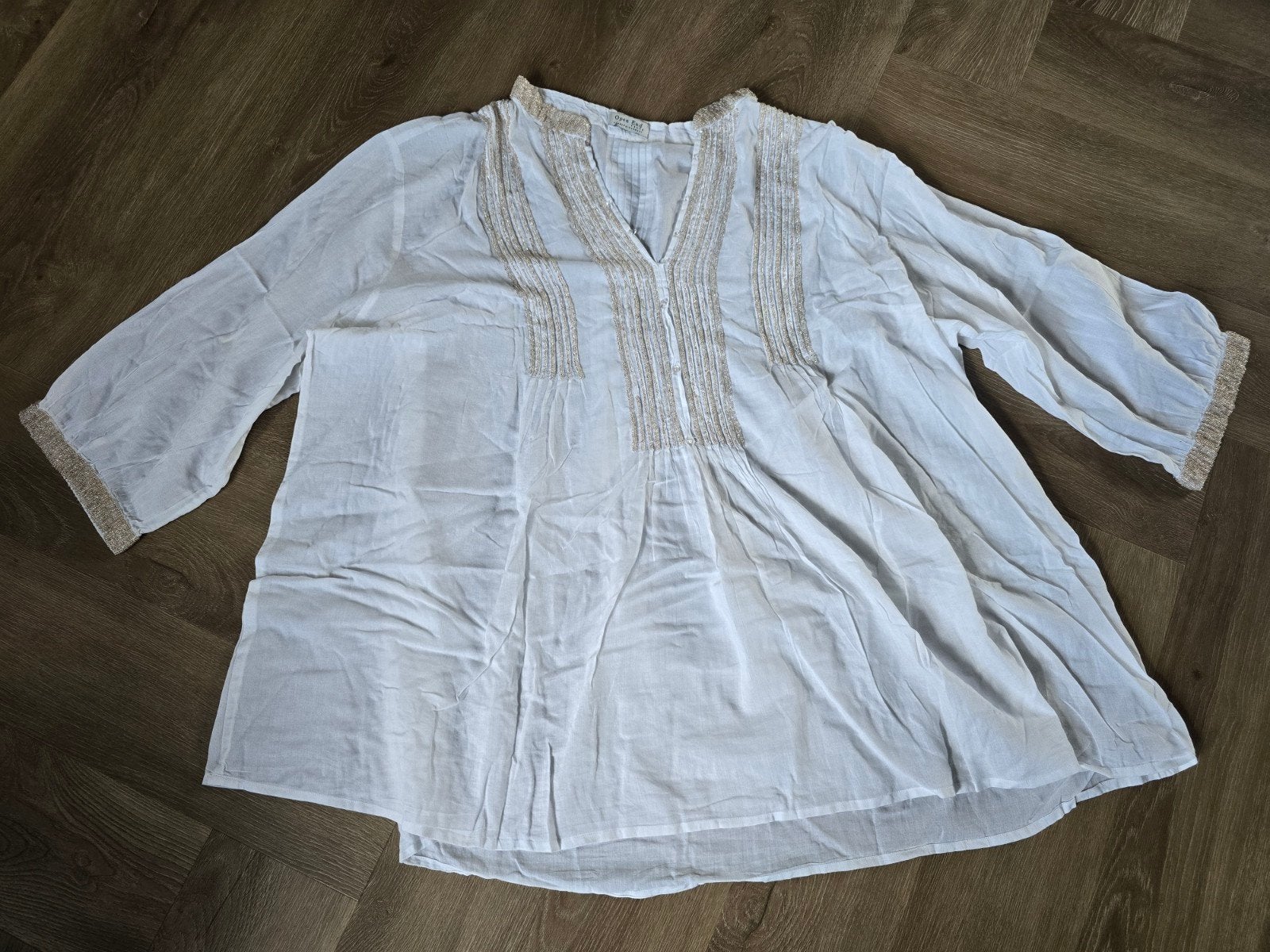 Open End blouse maat 52, Open End, Ophalen, Wit