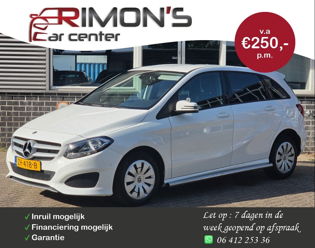 Mercedes-Benz B-klasse 220 d Ambition Automaat 1Ste Eigenaar, Gebruikt, Euro 6, 4 cilinders, Wit