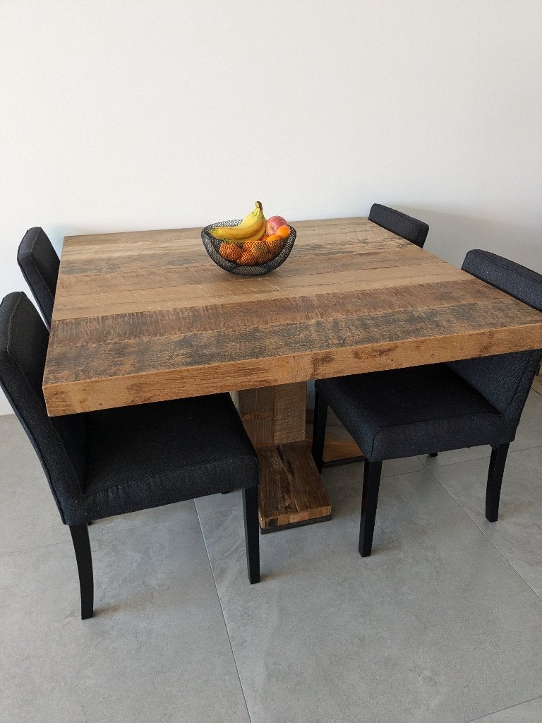 Teakhouten eettafel dBodhi 130 cm, Huis en Inrichting, Ophalen, Zo goed als nieuw, Vijf personen of meer, 100 tot 150 cm