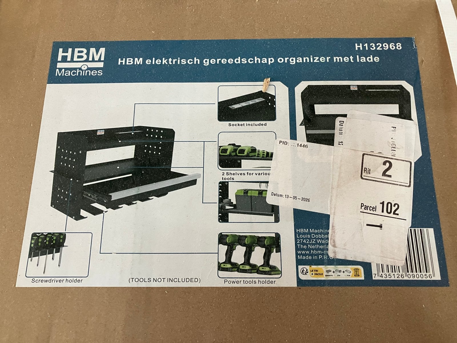 HBM Elektrisch Gereedschap Organizer met Lade, Ophalen, Nieuw, Gereedschapsopslag, Overige merken