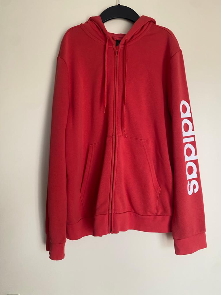 Adidas Hoodie Rood XL - Zo goed als nieuw, Ophalen of Verzenden, Zo goed als nieuw, Maat 46/48 (XL) of groter, Rood