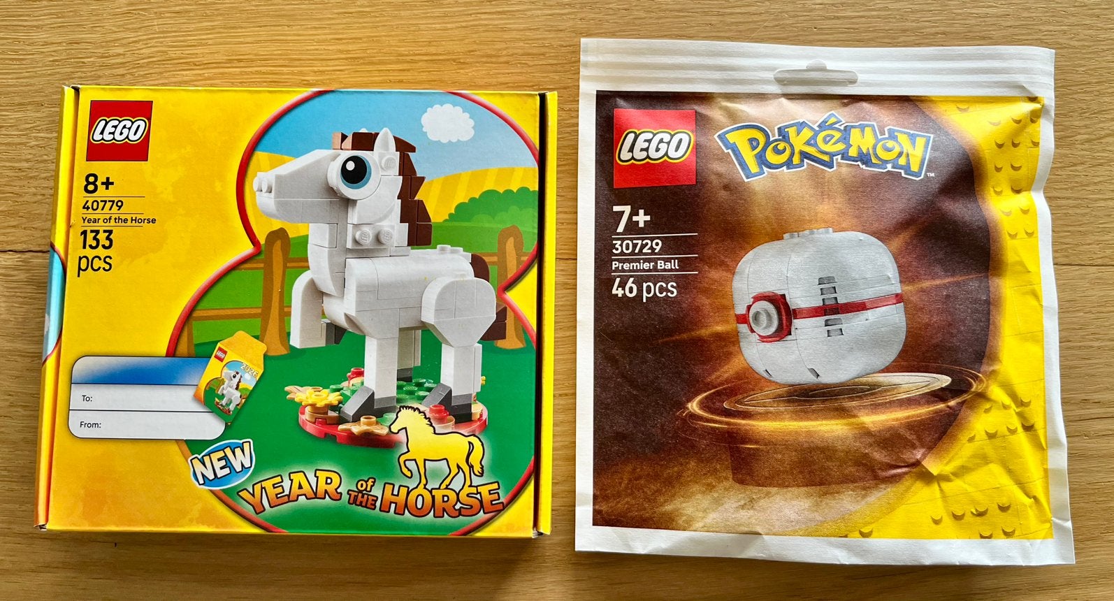 Lego 40779 en 30727 Year of the Horse, Pokémon Premier Ball, Ophalen of Verzenden, Nieuw, Complete set, Lego